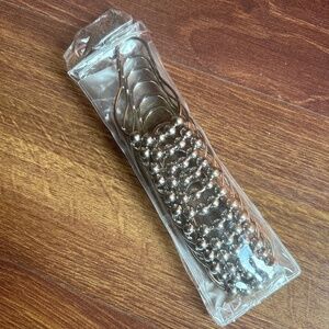 BUNDLE of Shower Curtain Rings Hooks - 3 Sets  Black and Silver